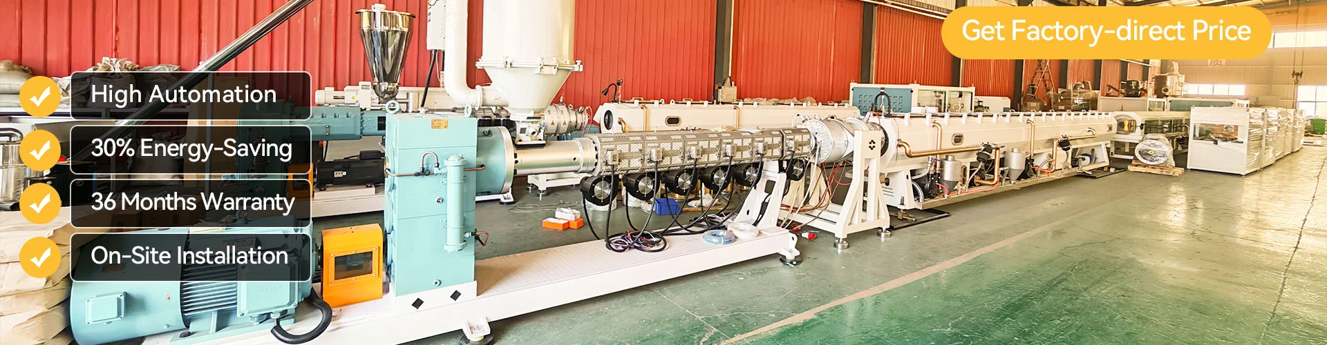 PE vamzdžių gamybos linija