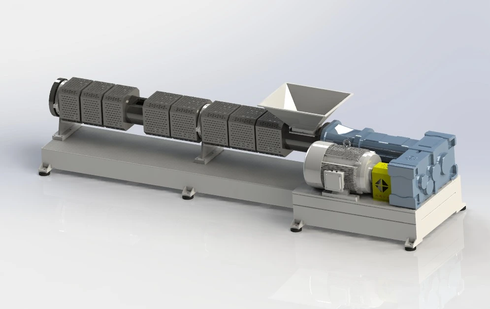 Dvigubo sraigtinio plastiko perdirbimo ekstruderio užsakymas Afrikos klientui