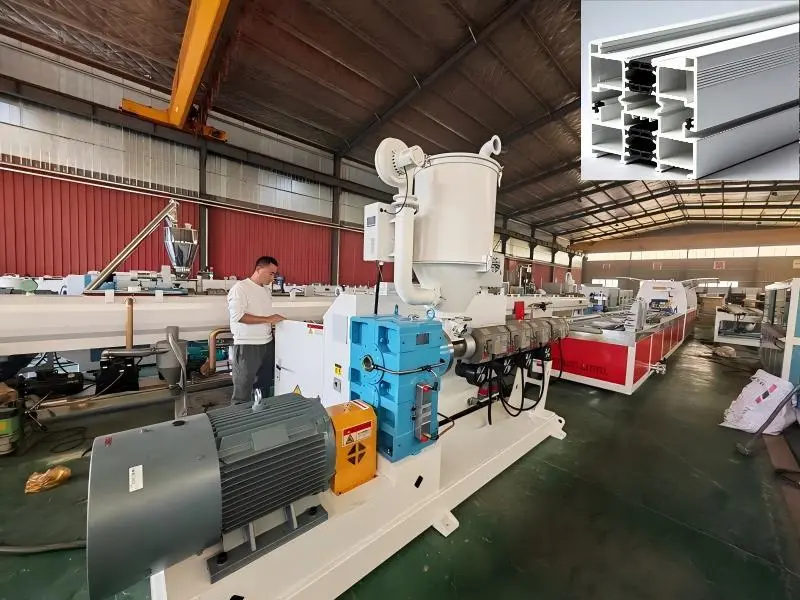 ABS langų durų profilio mašina